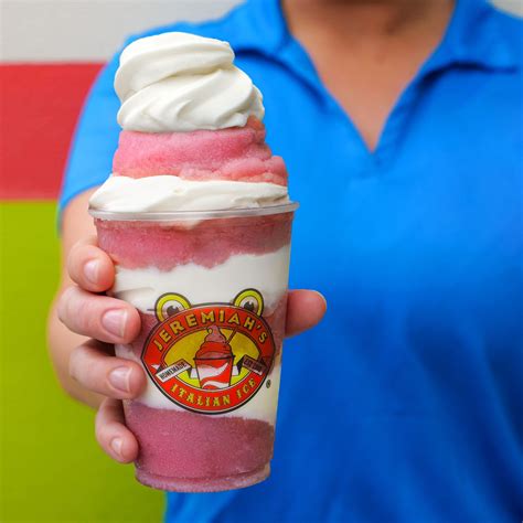 Jerimiahs italian ice - Jeremiah's Italian Ice is an italian ice, ice cream, and dessert concept with multiple locations throughout the US. Jeremiah's offers a fun, upbeat atmosphere that caters to all ages looking to enjoy a fun, memorable, and tasty experience. 